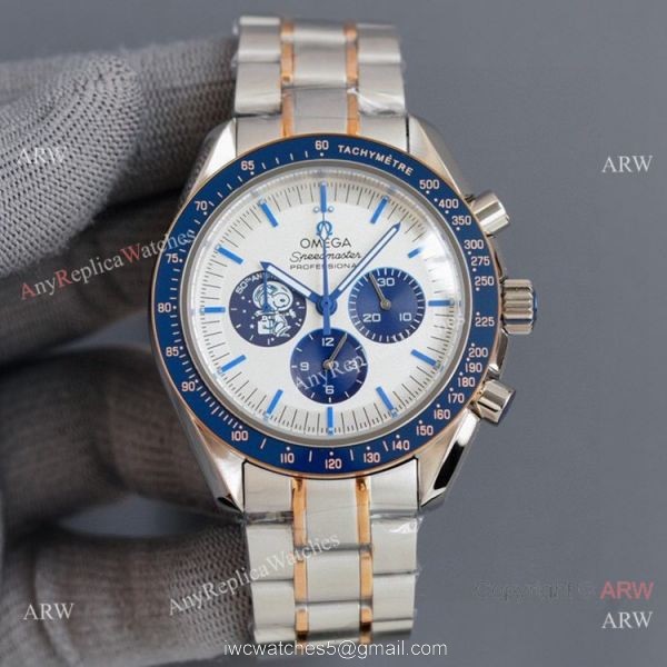 2021 New Omega Snoopy 50th anniversary Watch Rose Gold White Dial 2