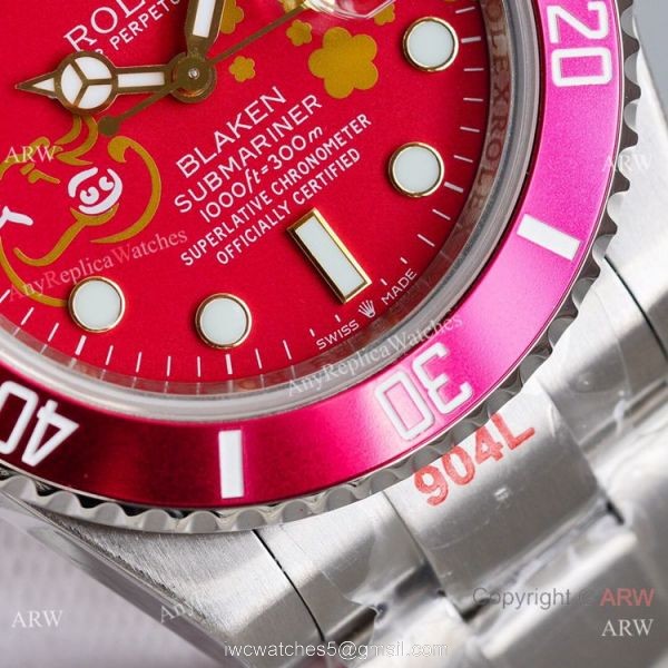 Swiss Grade Copy Rolex Blaken Submariner Limited Edition Watch Red Dial 2