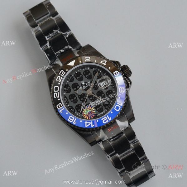 Swiss Copy Rolex GMT-Master II Blaken Watch Blue Black Ceramic 40mm 2