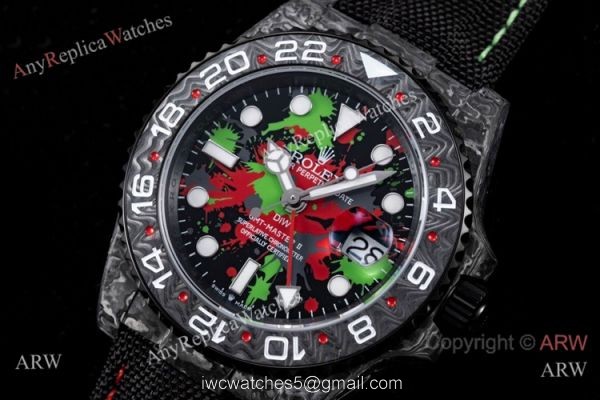 2021 1:1 Replica Rolex DiW GMT-Master 2 Graffiti Dial JH Cal.3186 Custom Watch 2