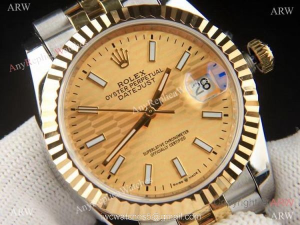 2021 New Rolex Datejust 36 Exotic Dial Gold Jubilee Watch AAA Replica 2