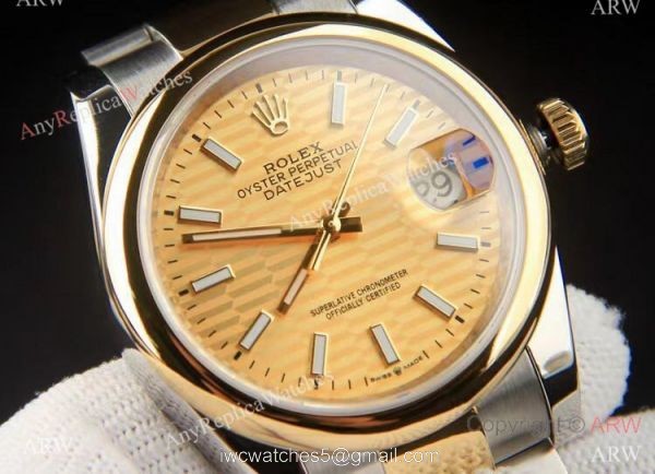 Clone Rolex Oyster Perpetual Datejust Gold Exotic dial Oyster Watch 36mm 2