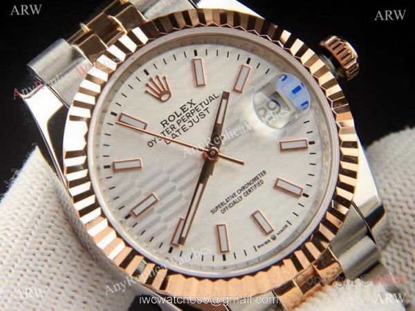 New Copy Rolex Datejust 36 2021 Motif Dial Two Tone Rose Gold Dial 2