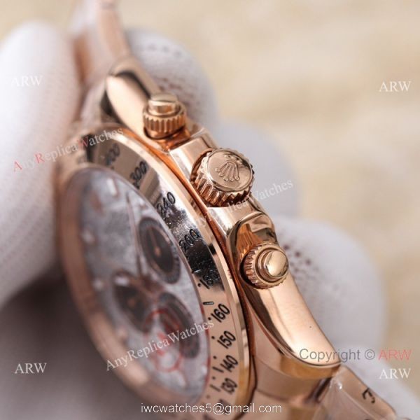 New 2021! AAA Copy Rolex Daytona Watch Rose Gold Meteorite Face 43mm 2