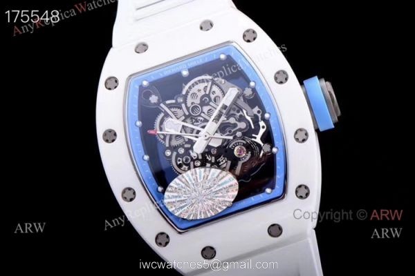 KV Factory Richard Mille RM 055 White Ceramic Watch Best Copy 2