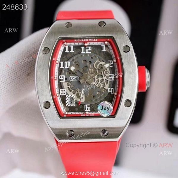 Knockoff Richard Mille RM 030 Rose Gold Watch Black Rubber Strap 2