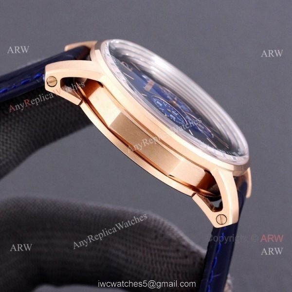 New Audemars Piguet Code 11.59 Blue Dial Blue Leather Strap Replica Watch 41mm 2