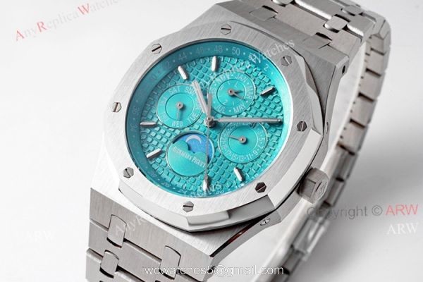 BF Audemars Piguet Perpetual Calendar Moonphase Blue Dial AP 26574 Swiss Replica Watch 2
