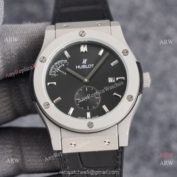 2021 Replica Hublot Classic Fusion 42mm Black Dial Rubber Strap Watches 2