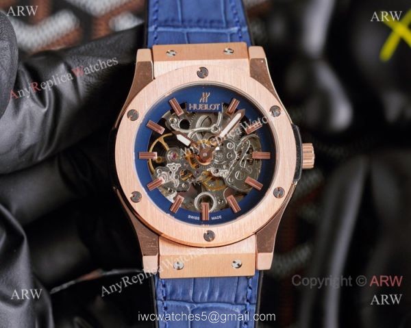 Best Quality Copy Hublot Classic Fusion Skeleton Rose Gold Watches 2