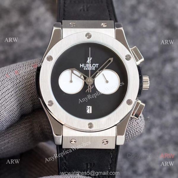 2021 New Copy Hublot Classic Fusion 43mm Watch Onyx Dial Green Subdials 2
