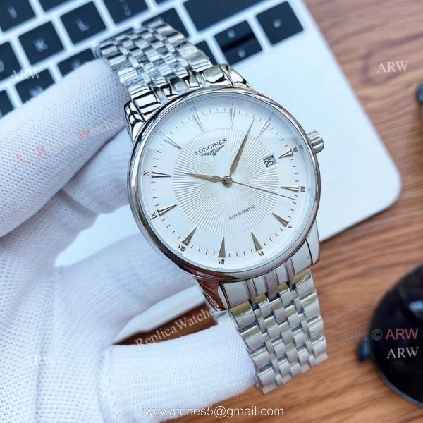 Black Face Longines Watch For Men Size 40mm Automatic Two Tone Replica 2