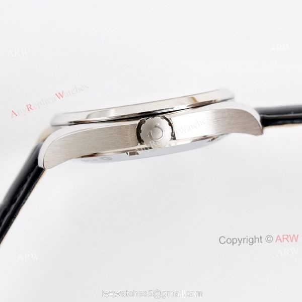 Swiss Quality Omega Aqua Terra Black Dial Black Leather Strap Copy Watch 41 2