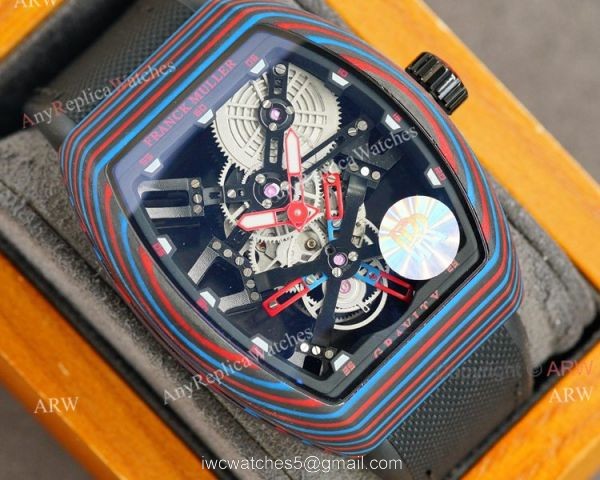 High Quality Replica Franck Muller Watches For Men Franck Muller Gravity Skeleton Carbon Case 2