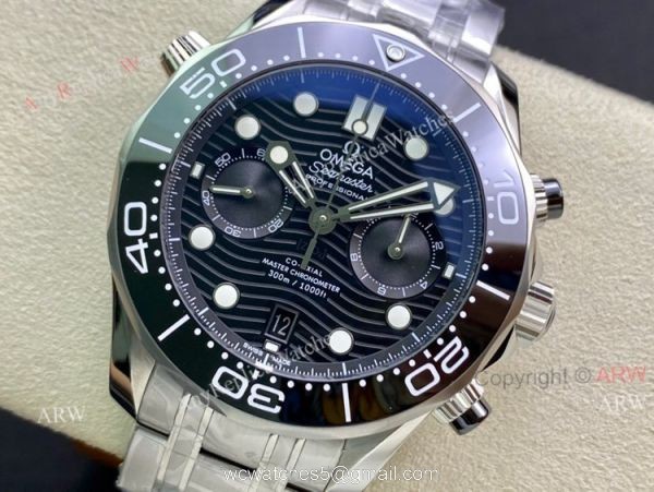New Black Dial Omega Seamaster OMF Factory Replica Watches Clone Omega 9900 For Men 2