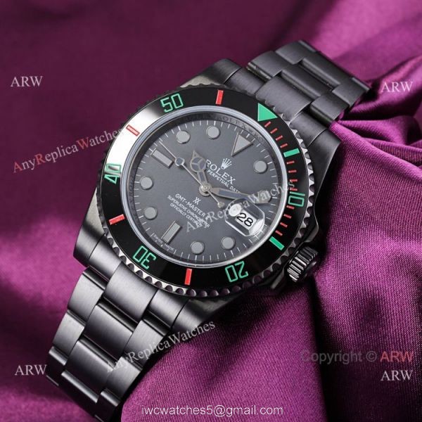 2021 New! Swiss Rplica Rolex GMT-Master II DLC Steel Ceramic Watch with 2824 Movement 2