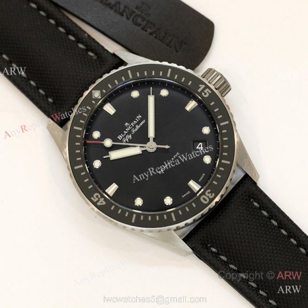 Swiss Grade Replica Blancpain Fifty Fathoms Bathyscaphe GF 1-1 Cal.1315 Watch Black Ceramic 2
