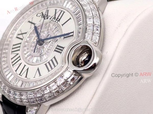 Diamond Cartier Ballon Bleu Watch 42mm High Quality Replica 2