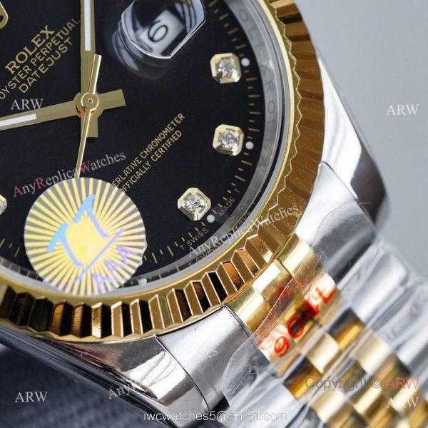 Swiss Quality Rolex Datejust ii Citizen 8215 Watch Black Two Tone Jubilee Bracelet 2