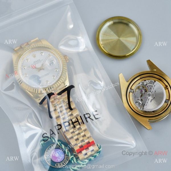 Swiss Quality Rolex Datejust II Citizen 8215 Watch Yellow Gold Jubilee Diamond Markers 2