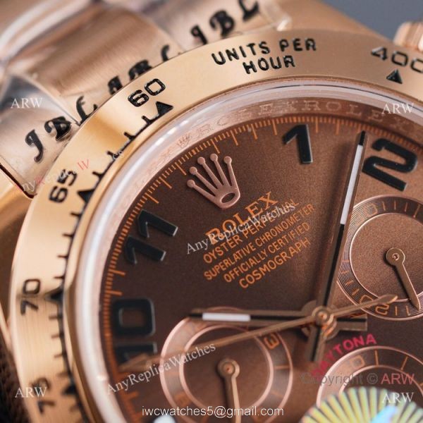 2021 New! Swiss Quality Replica Rolex Daytona 40 Watch Chocolate Arabic Markers 2
