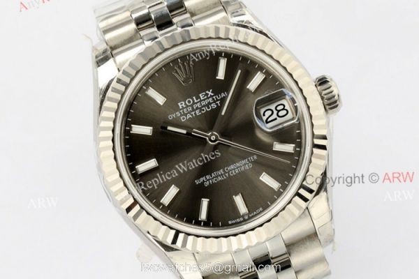 1:1 High End Replica EW Factory Rolex Datejust Rhodium Jubilee Watch 31mm 2