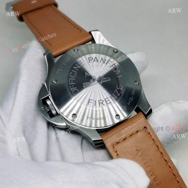 High Quality Replica Radiomir Panerai Egiziano 47mm NEW Black Lattice Dial Brown Leather Strap 2