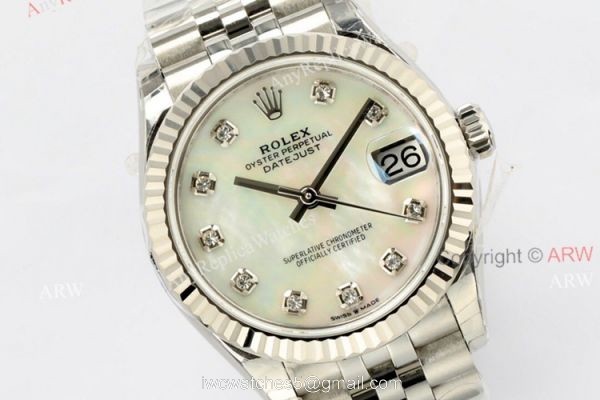 New Rolex Datejust For Sale 31mm White Mop Dial EW Factory Swiss Replica Watches 2