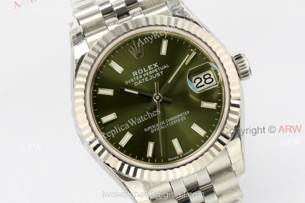 1:1 Copy New 31mm Rolex Datejust Green Dial Jubilee Watch Replica 2