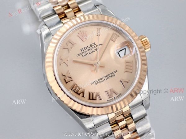 1:1 EW Factory Superclone Rolex Datejust 31 Rose Gold Jubilee Watch 2