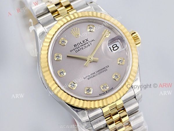 (EWF) 1:1 Superclone 2-Tone Rolex Datejust 31 Jubilee Diamond Dial Watch 2