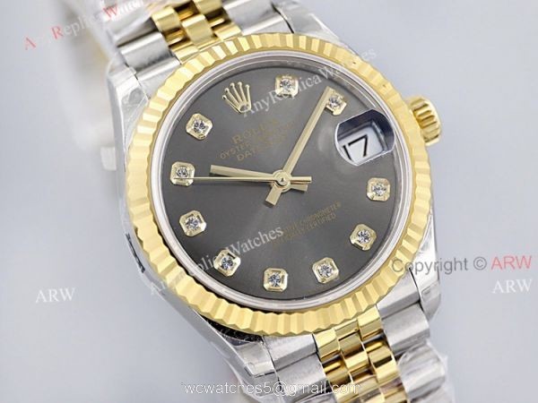 (EWF) New Datejust Rolex With Jubilee Bracelet Grey Diamond Face Swiss Clone Watches 2