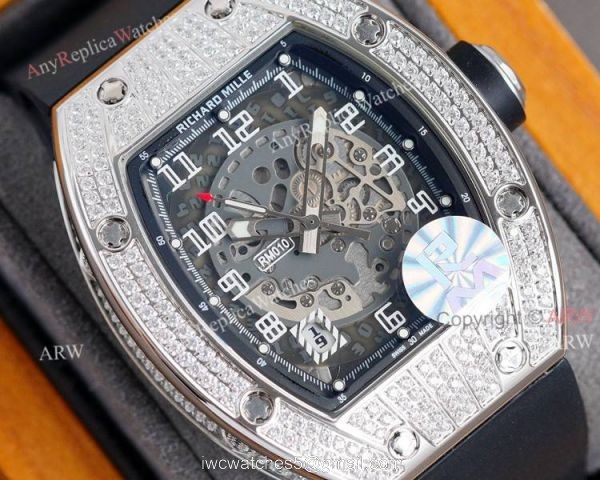 (RM Factory) Best Copy Richard Mille RM010 Diamond Watch With Skeleton Dial 2
