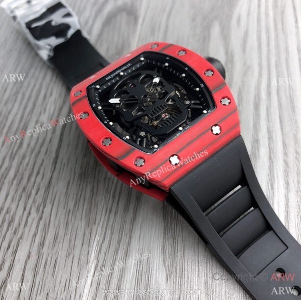 JB Factory Swiss Richard Mille RM 052-01 Tourbillon Skull Watch Red Version 2