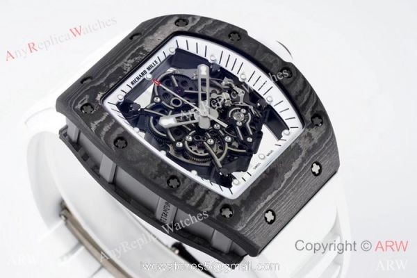 ZF Favtory Richard Mille RM055 Bubba Watson NTPT CarbonWhite Men Watch 2