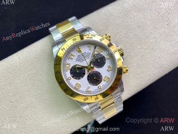 Highest Quality Rolex Daytona JH Factory Clone 4130 Watch Two Tone Arabic Markers 2