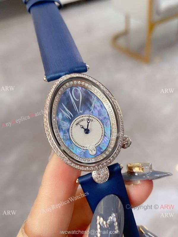 Breguet Reine De Naples White Mother of Pearl Dial Watch Lady Size 28mm 2