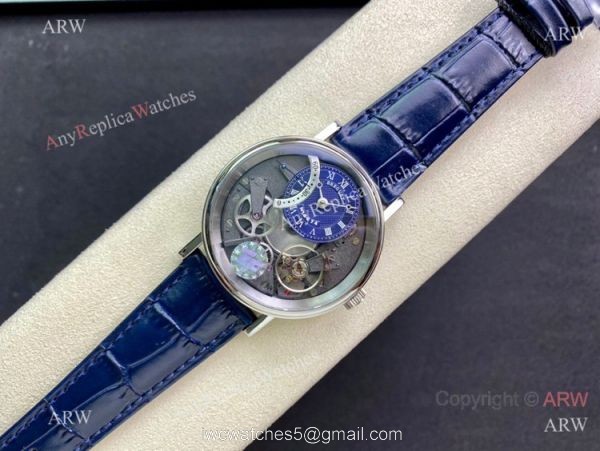 2021 New ZF Factory Breguet Tradition Quantieme Retrograde 7097 Blue Watch 1:1 Super Clone 2