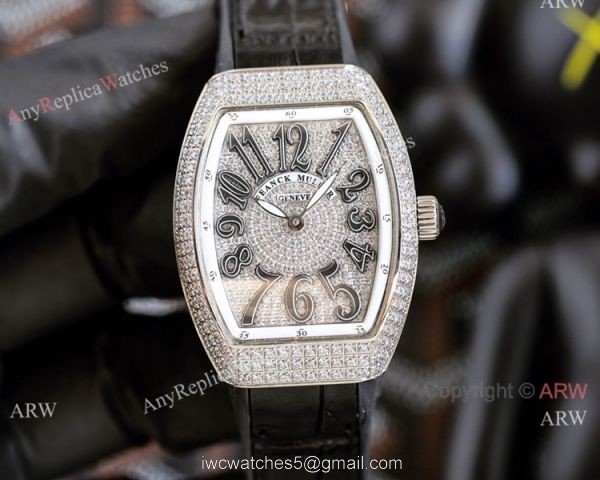 Swiss Quartz Franck Muller Vanguard Lady Watches Yellow Diamond Dial 2