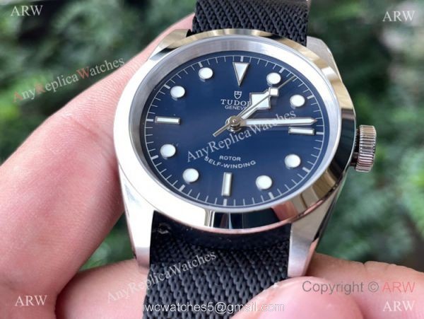New! Swiss Replica Tudor Black Bay Cal.2824 Watch Bucherer Blue Face Nylon Strap 2