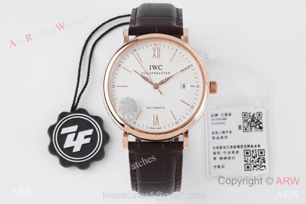 ZF Factory IWC Portofino Swiss 9019 Gray Dial Rose Gold Watches 2