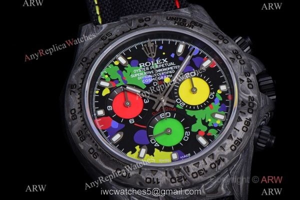 NEW! TW Factory Replica Rolex diw Cosmograph Daytona 40mm Watch NTPT Carbon Motley Face 2