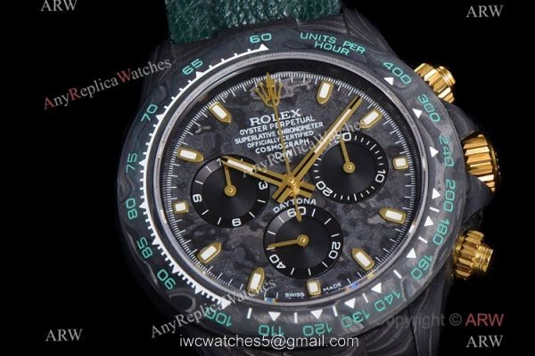 NEW! TW Factory Rolex diw Daytona 40 Watch NTPT Carbon 7750 Chronograph Military Green Strap 2