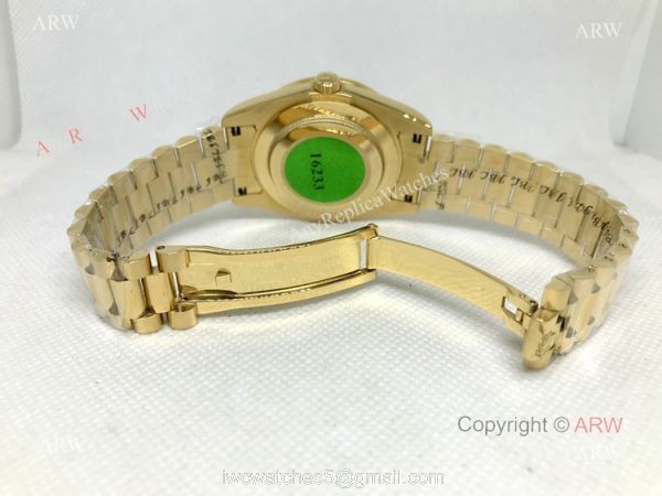 Clone Rolex Day-Date 41 Gold Presidential Black Onyx Dial Watch 2