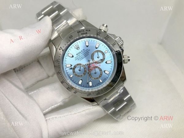 Rolex Ice Blue Daytona Watch Replica Stainless Steel 40mm 2