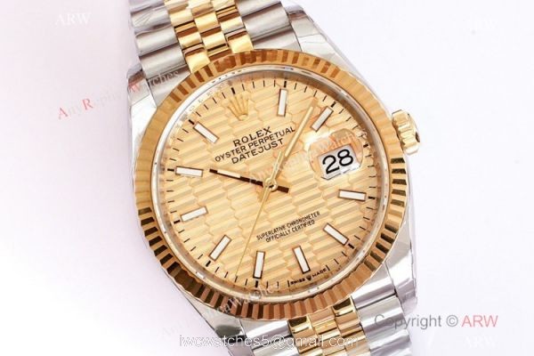(EW)2021 New Rolex Datejust 36 EWF 3235 Watch Two Tone Gold Motif Dial for Men 2