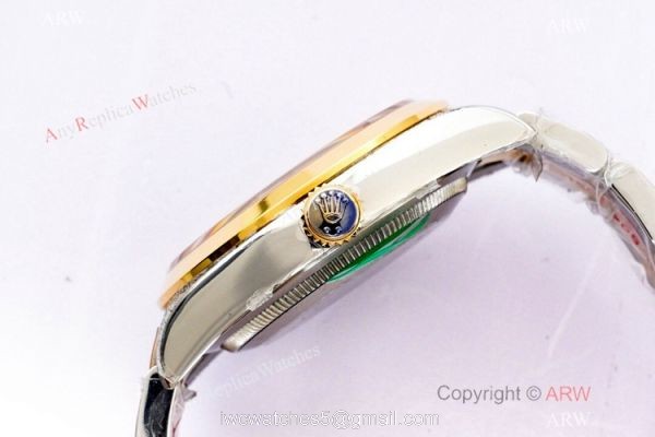 (EW Factory)Swiss Copy Rolex Explorer 36mm EWF 3230 904L Two Tone Black Dial Bracelet 2