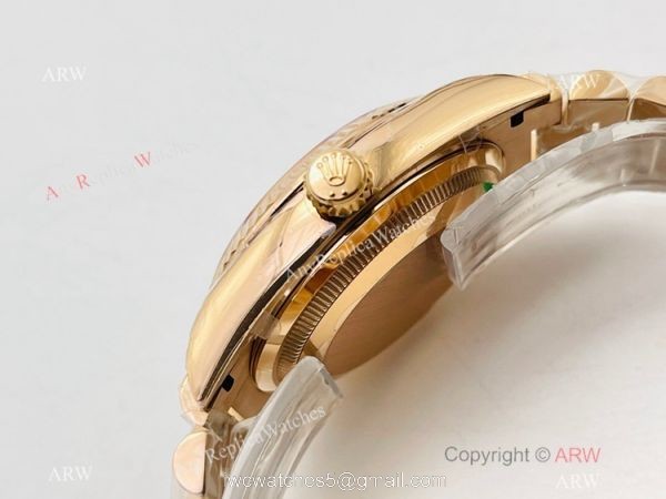 EW Factory V2 Super Clone Rolex Rose Gold DayDate 40 EWF 3255 White MOP Rose Gold Bracelet with nfc card 2