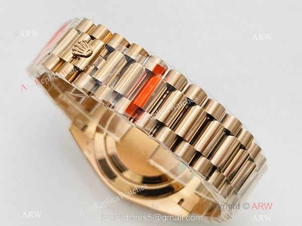 EW Factory V2 Rolex Day-Date 40mm 3255 Olive Green Rose Gold President Watch with NFC card 2