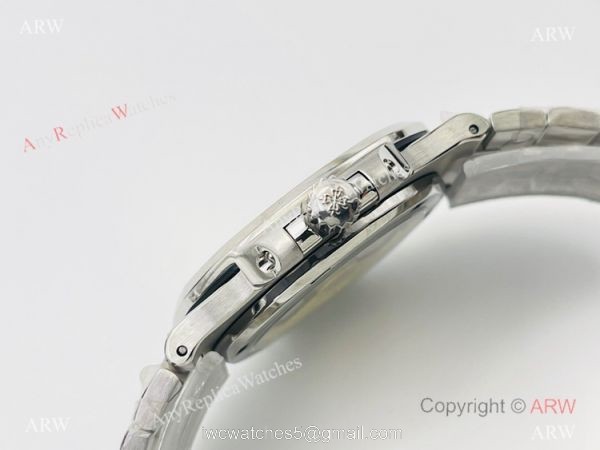 PFF Factory V4 Patek Philippe Nautilus Replica Watch Swiss 9015 Stainless Steel White Dial 2